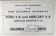 1942-1948 Ford Lincoln Mercury Columbia Overdrive Axle Installation Manual Reprint