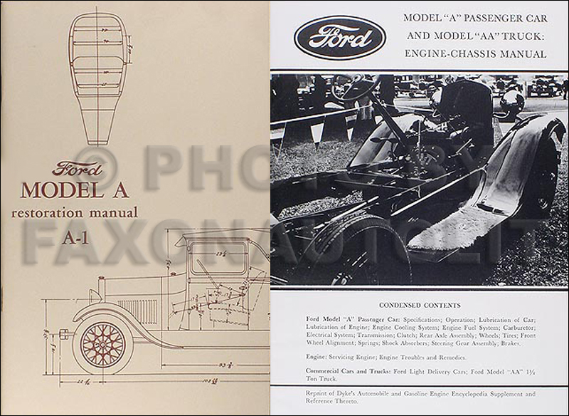 1928-1931 Ford Model A & AA Chassis & Body Restoration Set Reprint