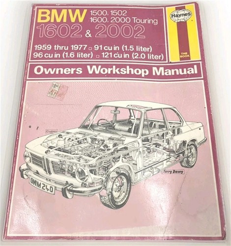 Haynes Automotive Repair Manual BMW 1500 thru 2002 1959-1977