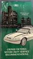 1994 Ford Crown Victoria Police / Fleet Owner's Manual Supplement Original