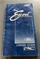 early 1988 Ford Escort and EXP Owner's Manual Original