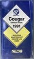 1991 Mercury Cougar Owner's Manual Original