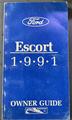 1991 Ford Escort Owner's Manual Original