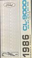1986 Ford CL-9000 and CLT-9000 Owner's Manual Original