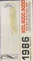 1986 Ford 800, 8000, 9000 Owner's Manual Original Heavy Truck