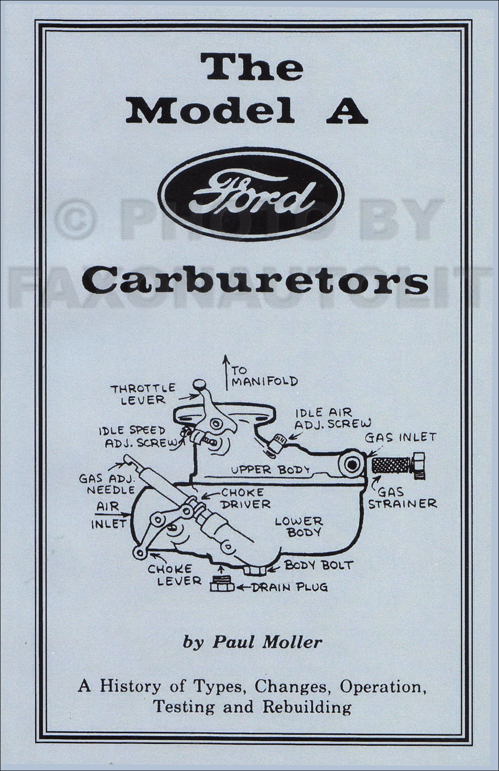 1928-1931 Ford Model A Reprint Carburetor Manual