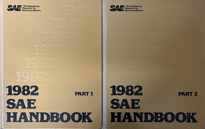 1982 Sae Handbook 2 Volume Set