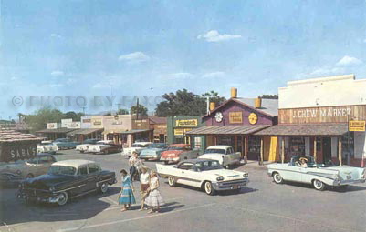 1957 De Soto Adventurer Street Scene Postcard Original