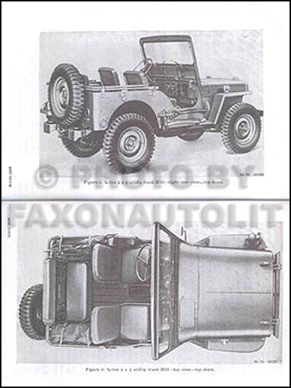1950-1952 Jeep M38 Shop Manual Reprint for repair service, Military form# TM 9-8012