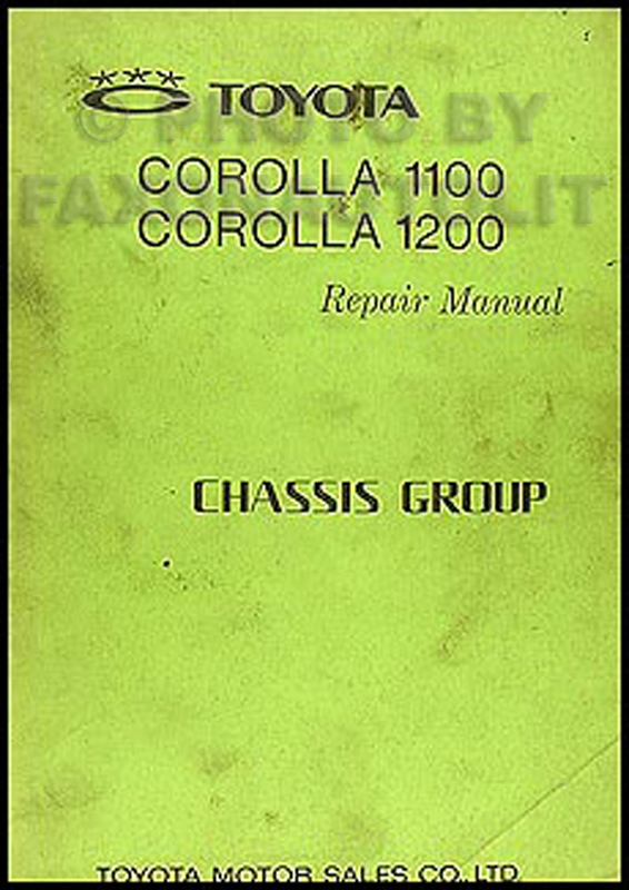 1968-1970 Toyota Corolla Chassis Repair Manual Original No. 98411