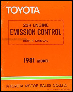 1981 Toyota Corona Emission Control Manual Original No. 36042