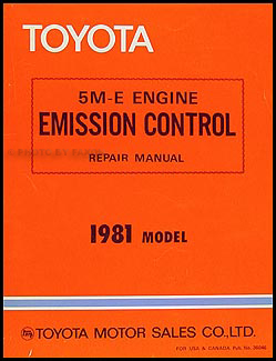 1981 Toyota Supra & Cressida Emission Control Manual Original No. 38046