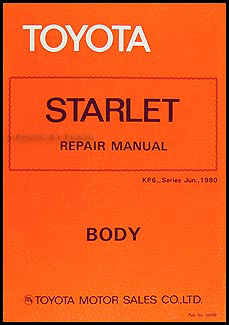 1981-1982 Toyota Starlet Body Repair Manual Original No. 36054
