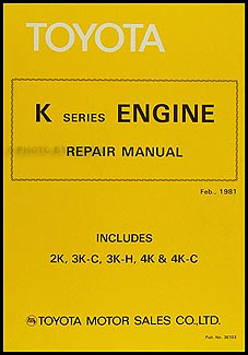 1981-1982 Toyota Starlet Engine Repair Manual Original No. 36103