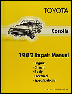 1982 Toyota Corolla Shop Manual Original No. 36149 (3T-C)