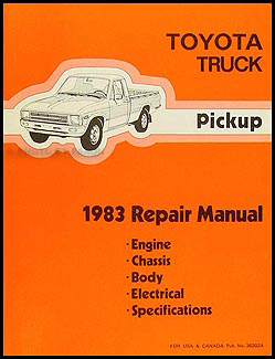 1983 Toyota Pickup Shop Manual Original No. 36202A