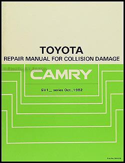 1983-1986 Toyota Camry Body Collision Repair Shop Manual Original
