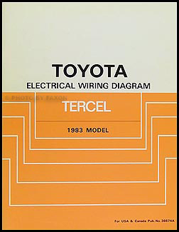1983 Toyota Tercel Electrical Wiring Repair Manual Original