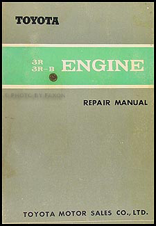 1967 Toyota 3R/3R-B Engine Repair Shop Manual Crown Corona Stout Lite Dyna