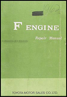 1969-1971 Toyota Land Cruiser F-Engine Engine Manual Original