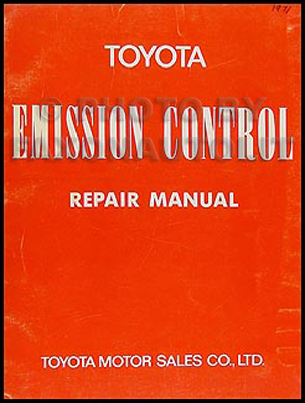 1971 Toyota Emission Control Manual Original