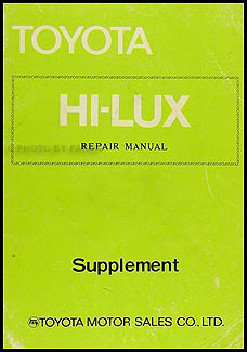 1974-1975 Toyota Hi-Lux Repair Manual Supplement Original
