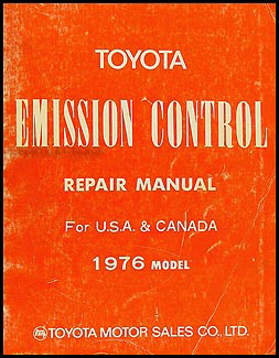 1976 Toyota Emission Control Manual Original
