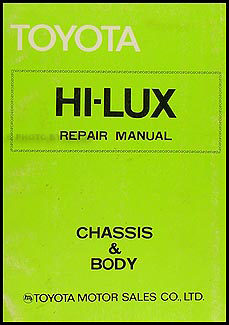 1975-1978 Toyota Pickup Chassis Repair Manual Original No. 98138