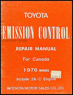 1976 Toyota Corolla (Canada) 3K-C Engine Emission Control Manual
