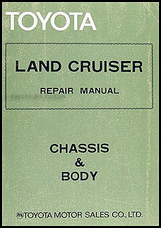 1976-1980 Toyota Land Cruiser Chassis Repair Manual Original No. 98154