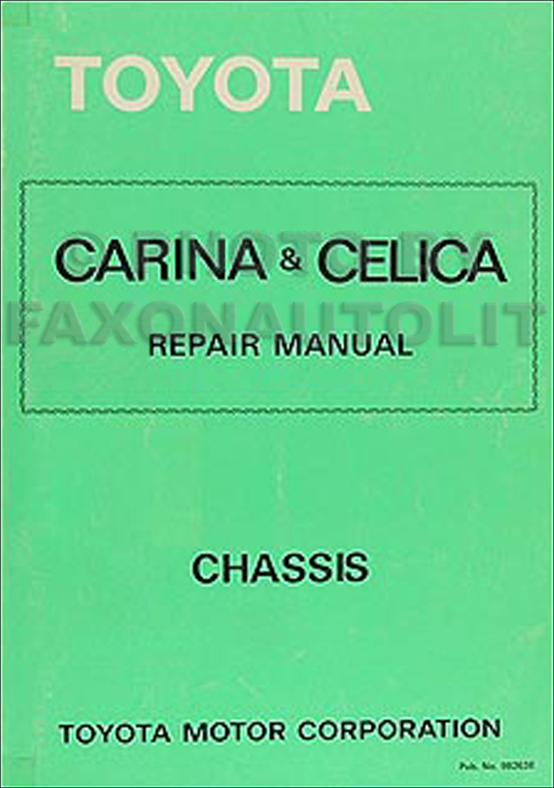 1979-1981 Toyota Supra Chassis Repair Manual Original No. 98263