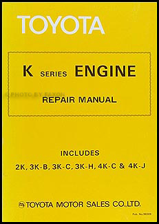 1968-1979 Toyota Corolla 3K-C Engine Repair Shop Manual