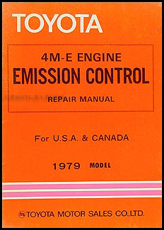 1979 Toyota Supra Emission Control Manual Original No. 98334
