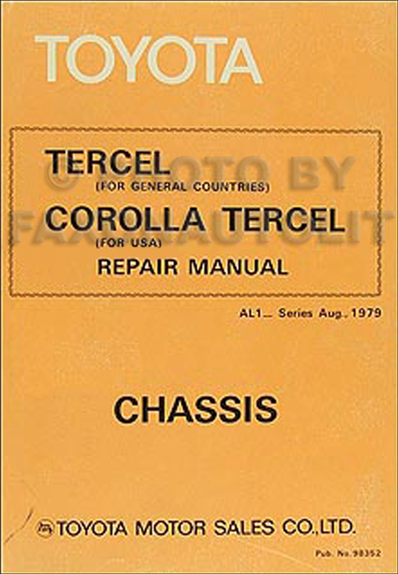 1980-1981 Toyota Corolla Tercel Chassis Repair Shop Manual Original 98352