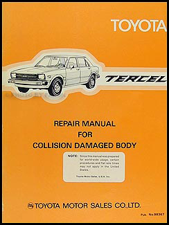1980-1982 Toyota Tercel Body Manual Original
