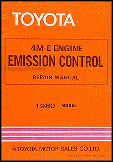 1980 Toyota Supra & Cressida Emission Control Manual Original No. 98375