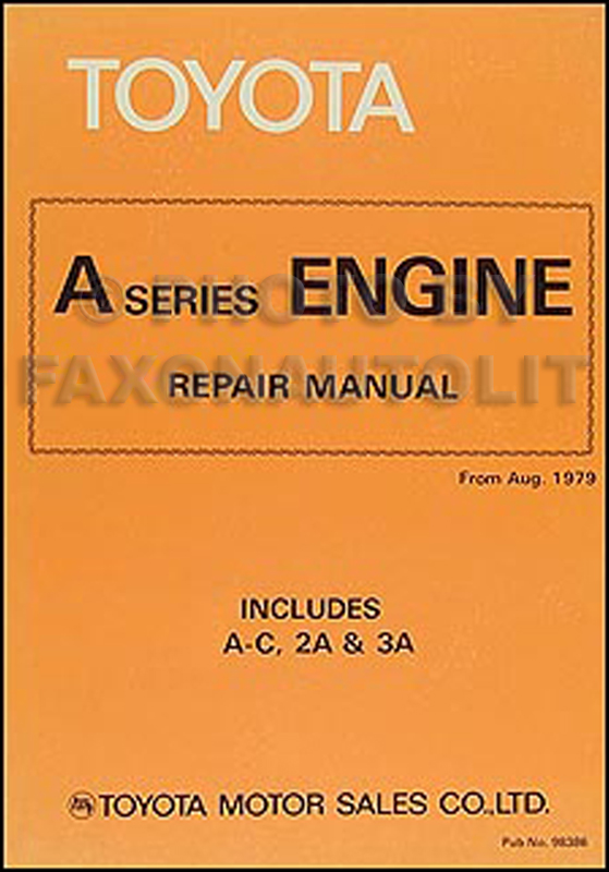 1980-1982 Toyota Corolla Tercel Engine Repair Shop Manual Original 98386 1A-C