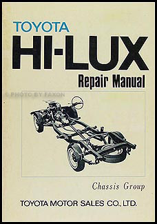 1969-1972 Toyota Pickup Chassis Repair Manual Original No. 98415