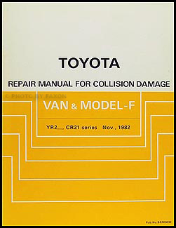 1983 Toyota Van & Model-F Body Collision Repair Manual Original