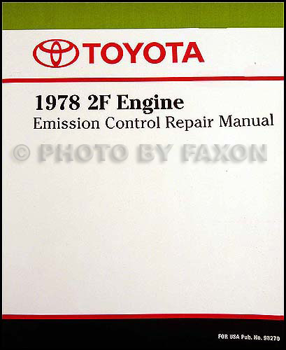 1978 Toyota Land Cruiser Emission Control Manual No. 98270