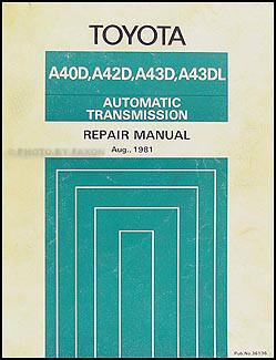 1982 Toyota Automatic Transmission Repair Shop Manual Supra Celica Pickup Cressida