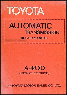 1979-1980 Toyota Supra  Automatic Transmission Repair Manual Original