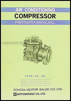 1968-1974 Toyota A/C Compressor Manual Original MAC-031 (2C-90)