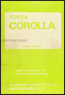 1970-1974 Toyota Corolla A/C System Manual Original No. MAC-084