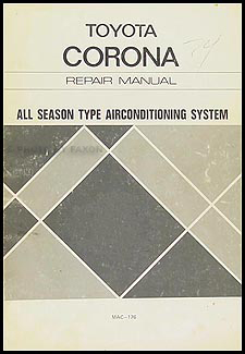1974-1978 Toyota Corona A/C System Repair Manual Original