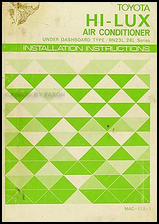 1976 Toyota HI-LUX  A/C Installation Manual Original