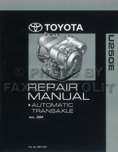 2005-2006 Toyota Camry 4 Cyl. Automatic Transmission Repair Shop Manual