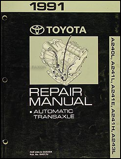 1991 Toyota Celica Corolla MR2 Automatic Transmission Repair Shop Manual