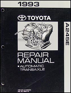 1993 Toyota Corolla 4 Speed Automatic Transmission Repair Shop Manual