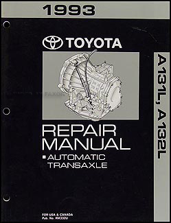1993 Toyota Tercel and Corolla 3 Speed Auto Transmission Repair Shop Manual